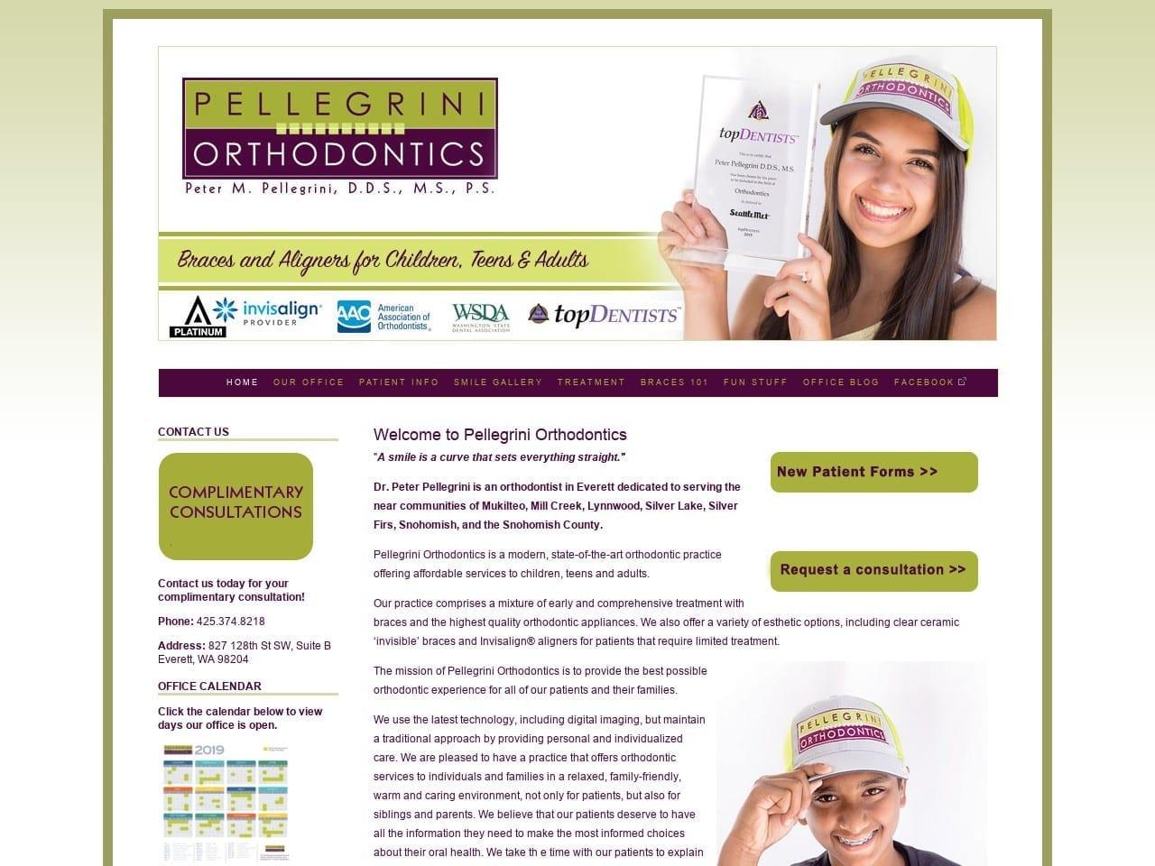 Pellegrini Orthodontics screenshot
