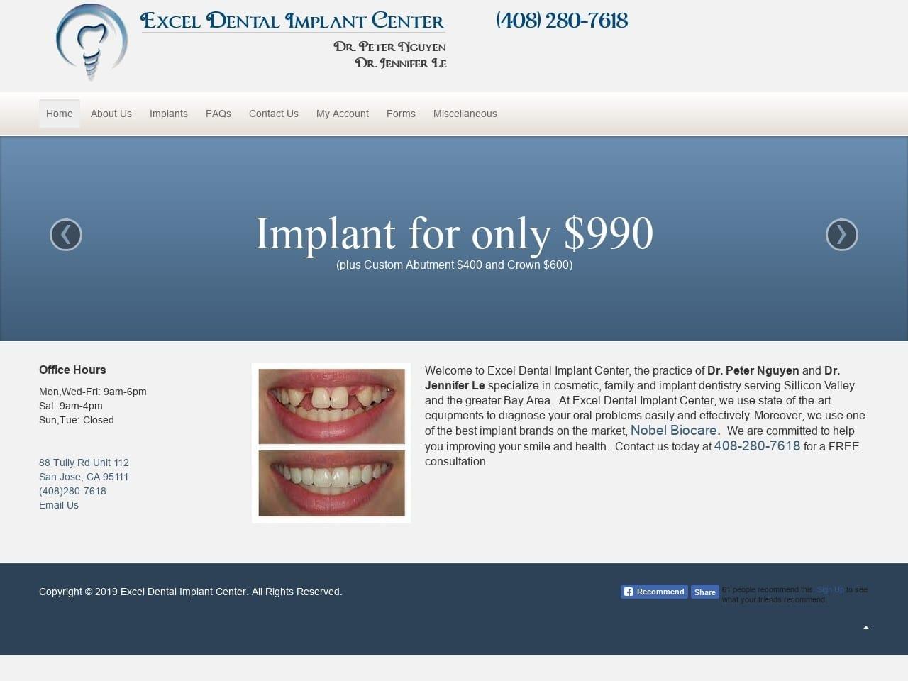 Excel Dental Implant Center screenshot