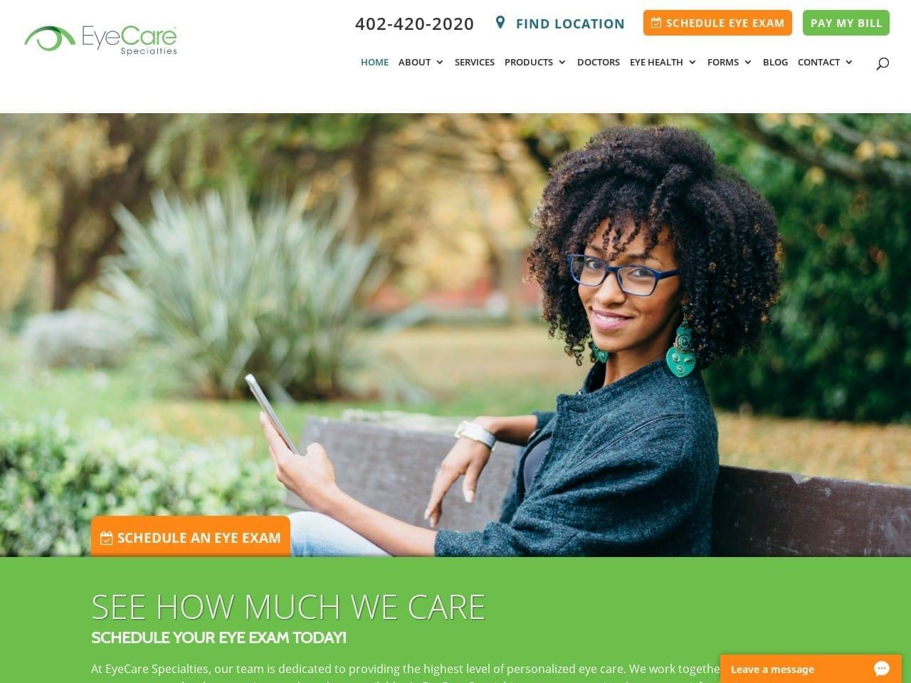 Eyecare Specialties PC screenshot