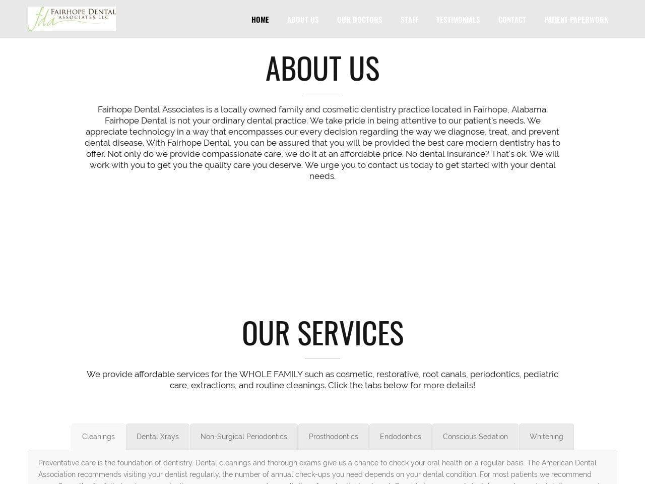 Fairhope Dental screenshot