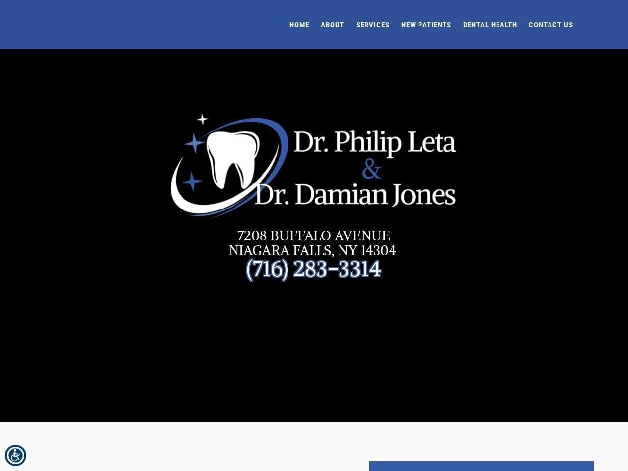 Dr Philip Leta DDS & Dr Damian Jones DDS screenshot