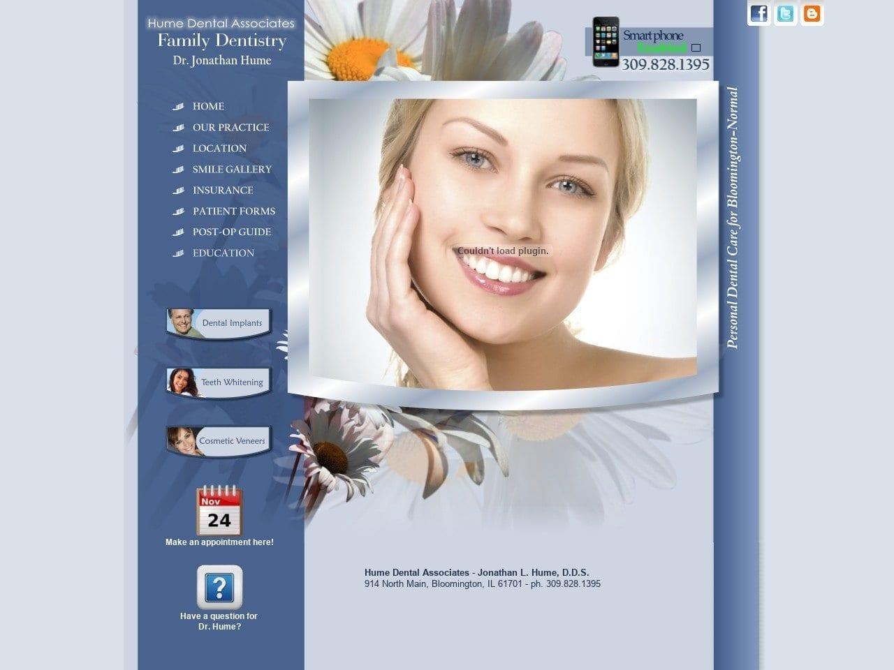 Hume Dental Associates Hume Jonathan L DDS screenshot