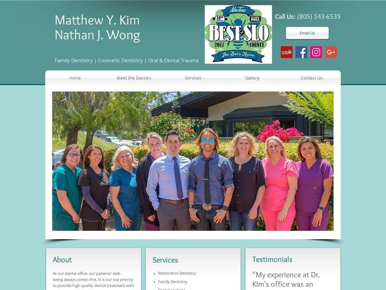 Matthew Y. Kim DDS & Nathan J. Wong DDS screenshot