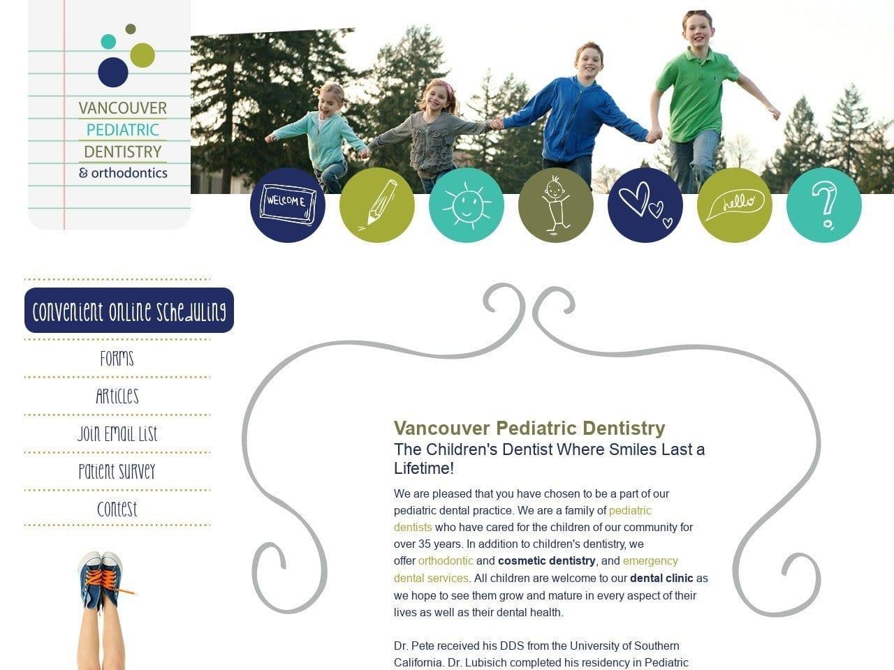 Vancouver Pediatric Dentistry screenshot