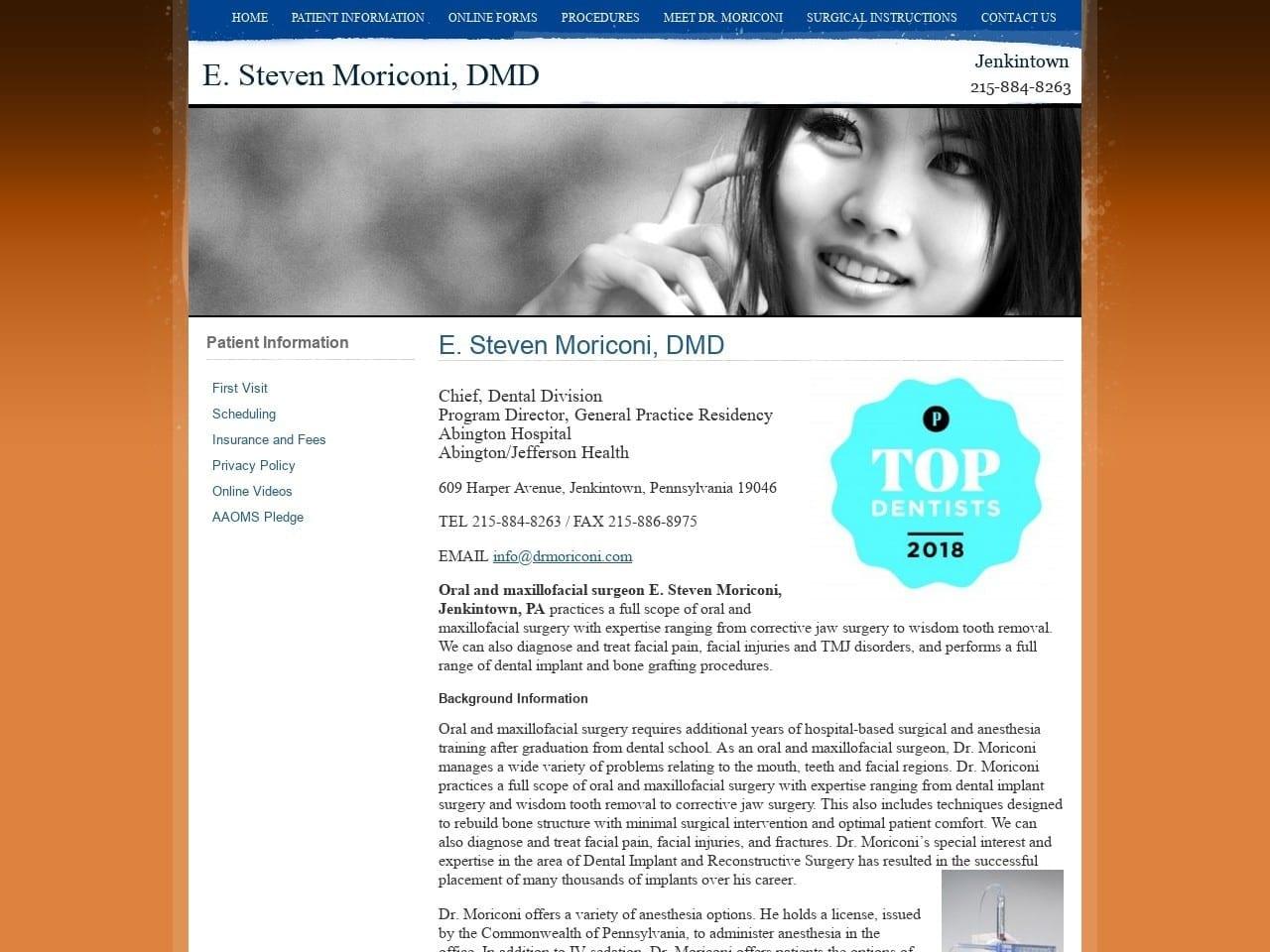 Moriconi E Steven DDS screenshot