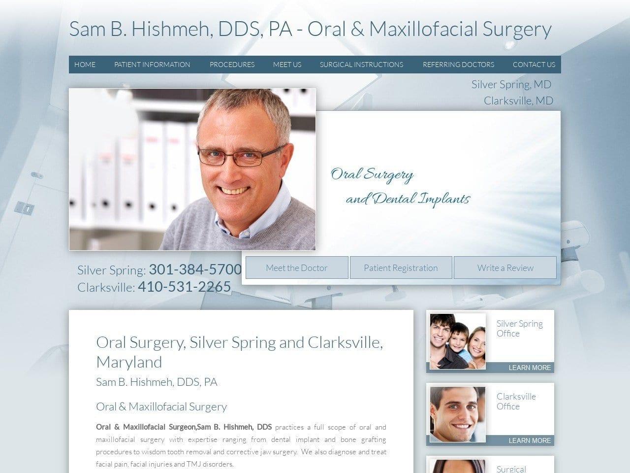 Sam B. Hishmeh DDS screenshot