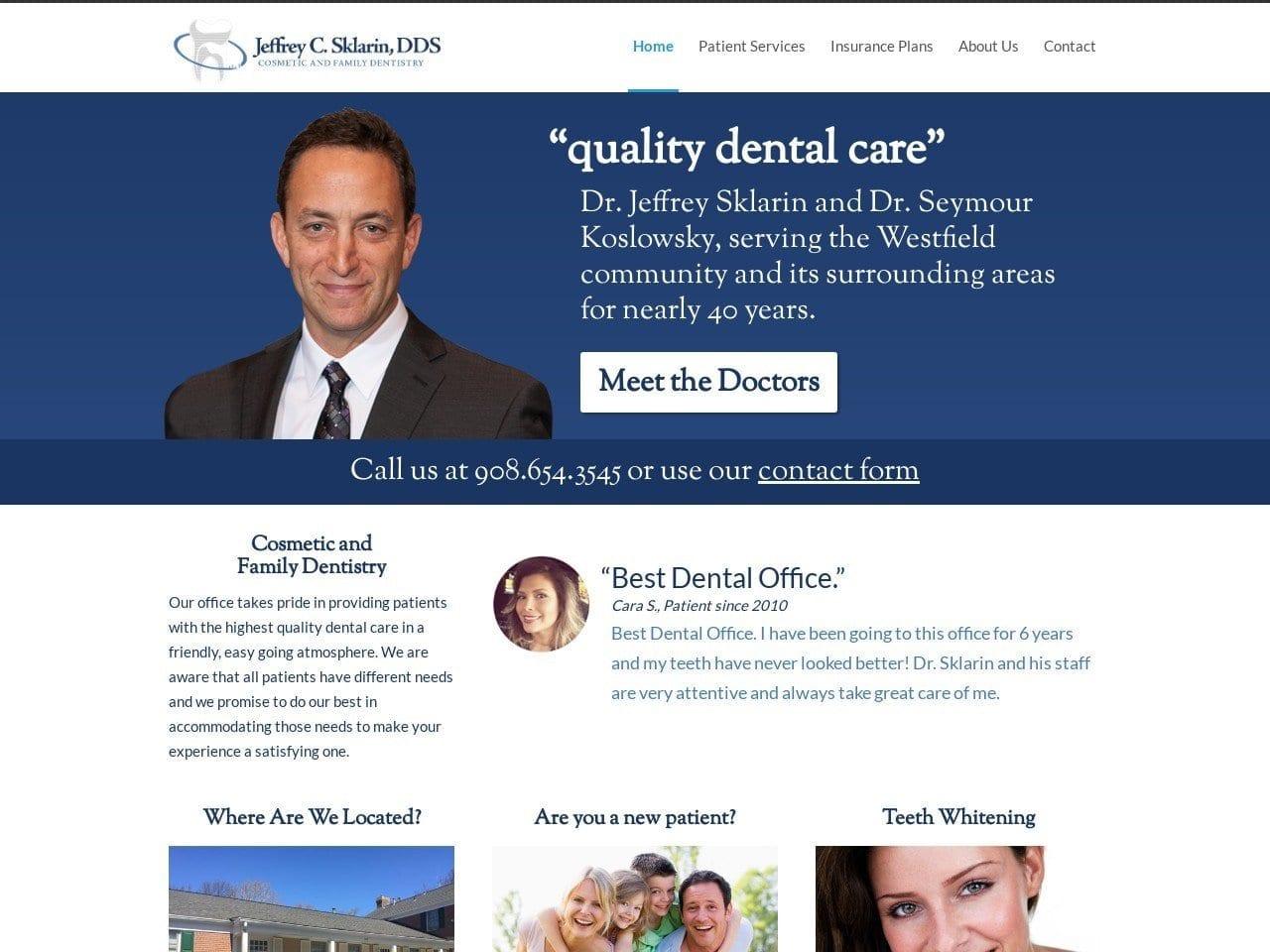 Jeffrey C. Sklarin Dds Dentist screenshot