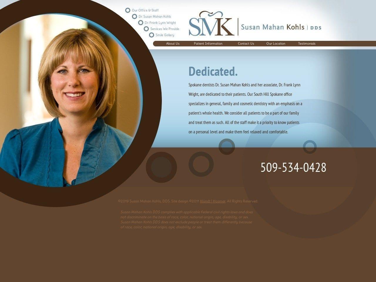 Dr. Susan M. Kohls DDS screenshot