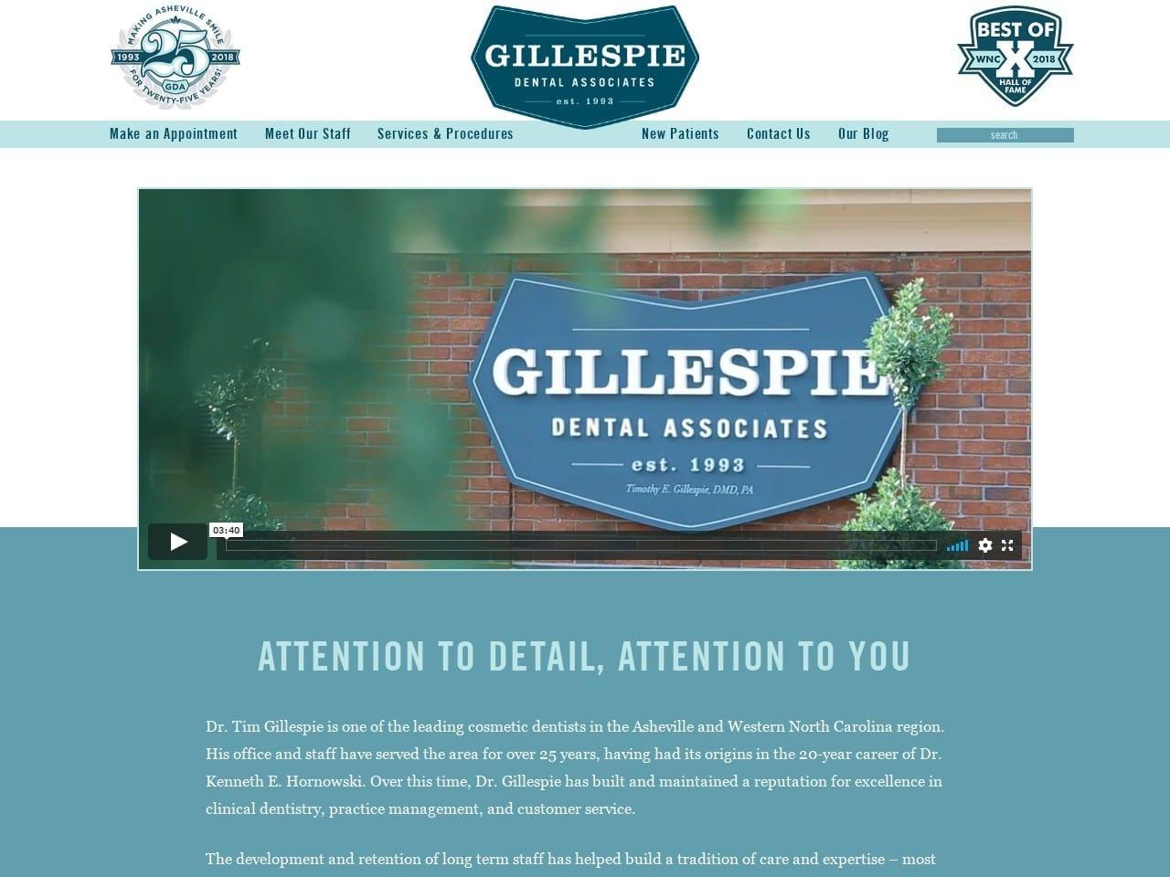 Timothy E. Gillespie DMD FAGD screenshot