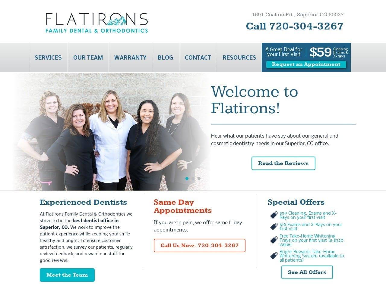 Flatirons Family Dental & Orthodontics screenshot