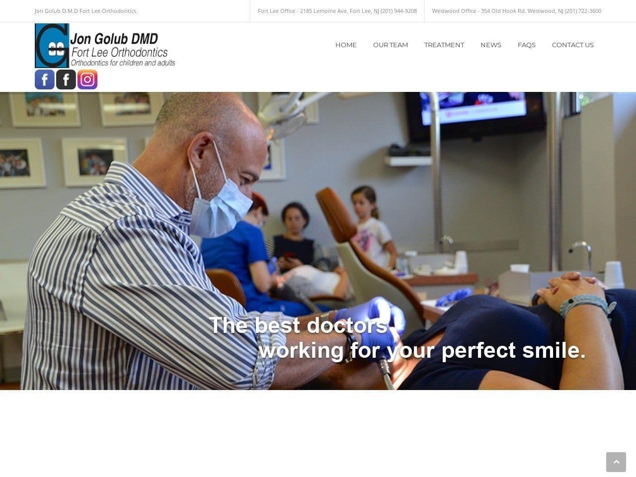 Fort Lee Orthodontic Assoc. Jon Golub DMD screenshot