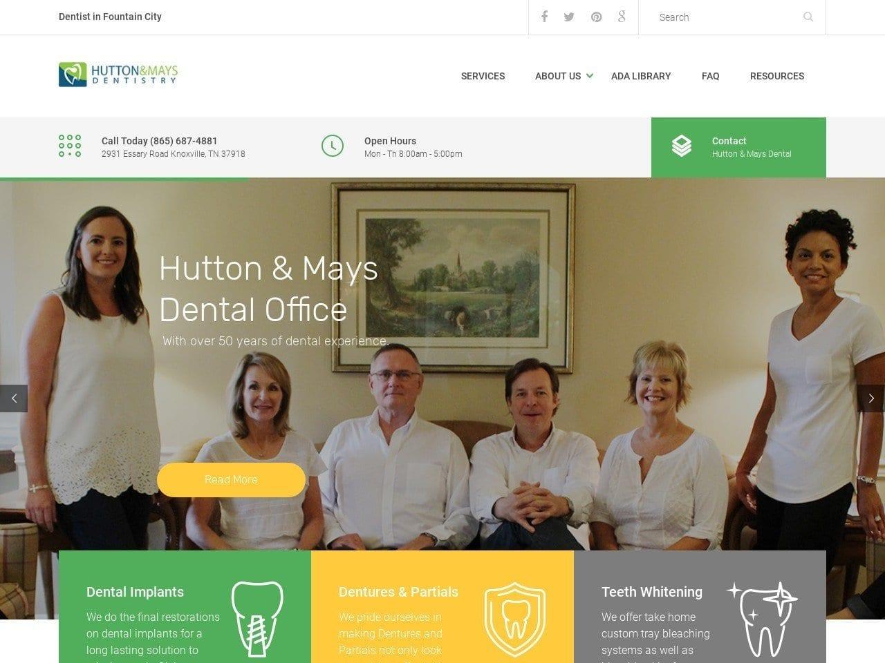 Hutton Hutton & Mays Mays Julian DDS screenshot