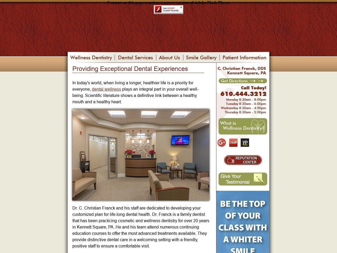 C Christian Franck Family Dental screenshot