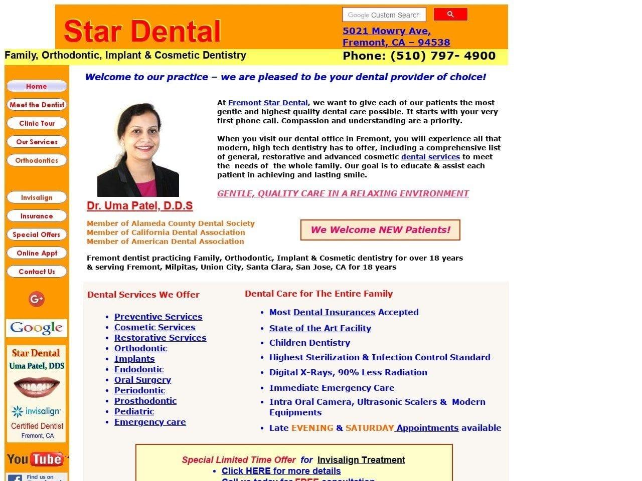 Dr. Uma Patel DDS screenshot