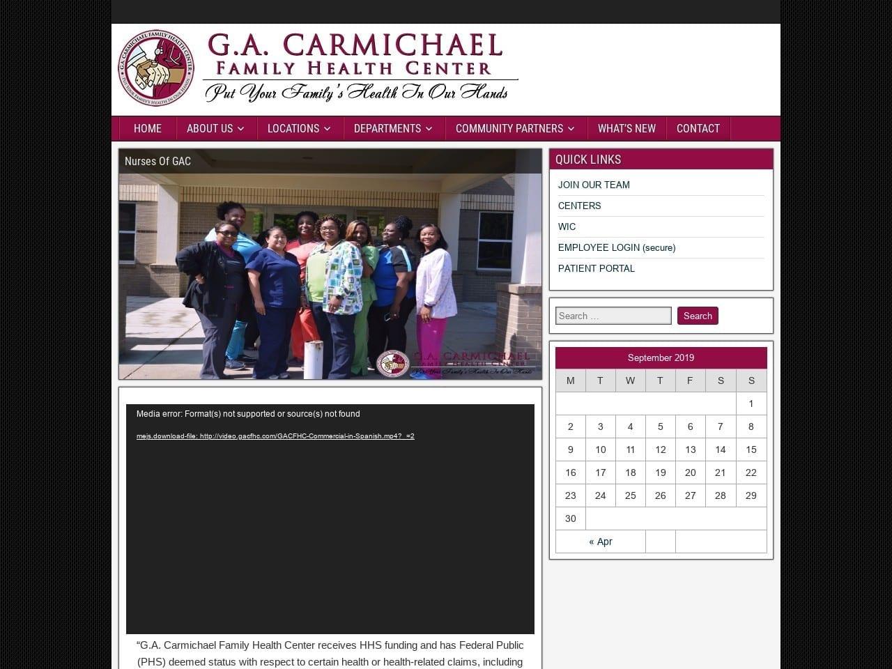 G A Carmichael Family Health screenshot