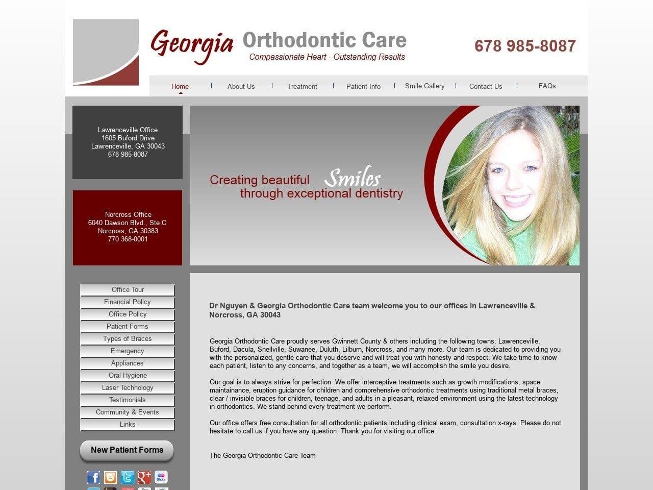 Georgia Orthodontic Care screenshot