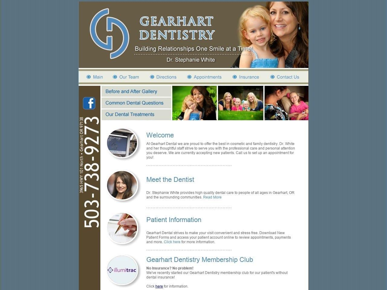 Gearhart Dentistry White Stephanie R DDS screenshot