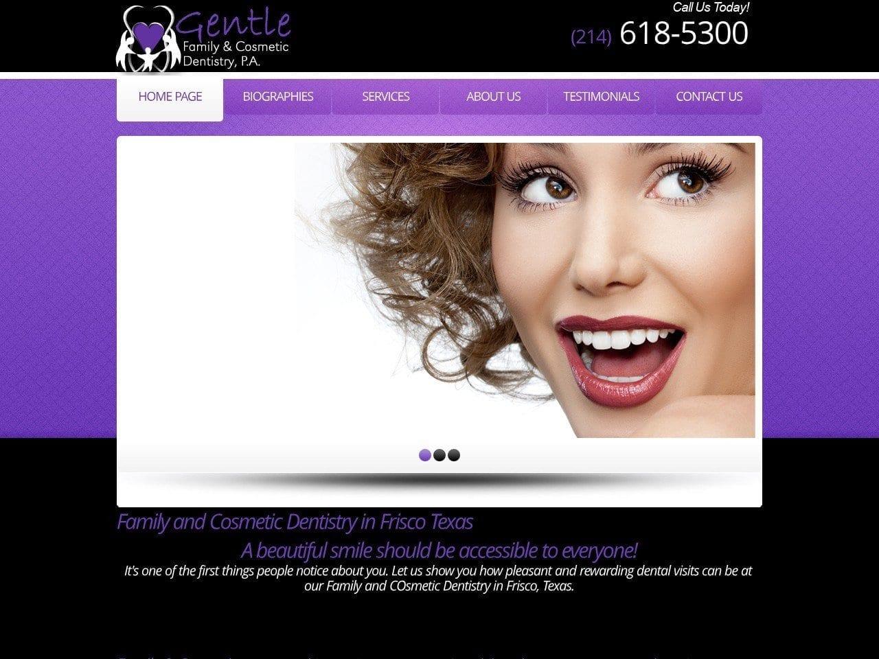 Gentle Family Dentist in Frisco Texas screenshot