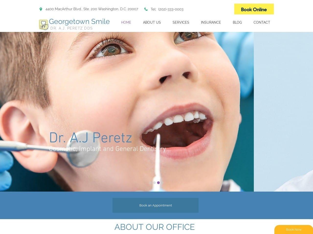Georgetown Smiles Pc Peretz A Jacob DDS screenshot