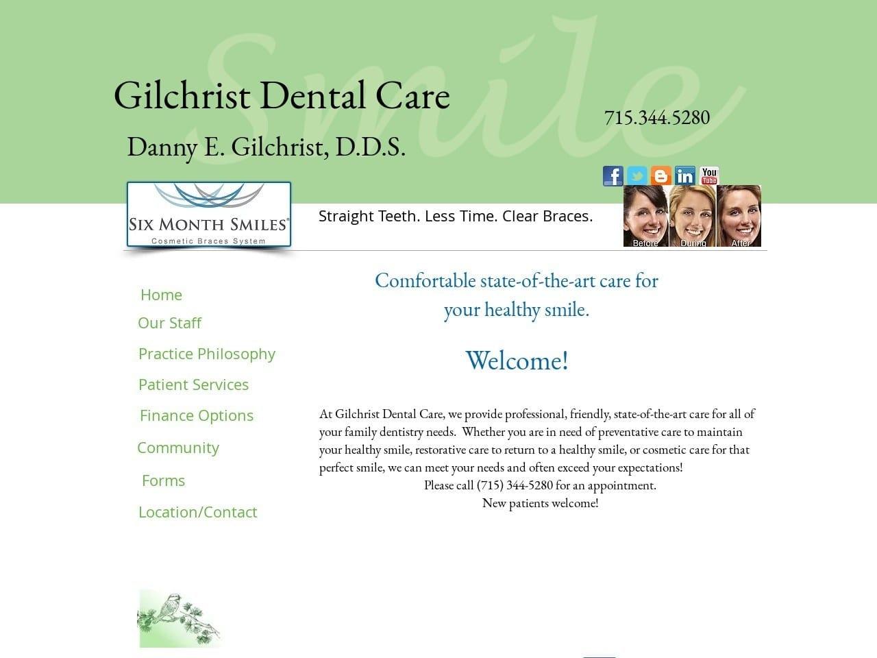 Gilchrist Dental Care Gilchrist Danny E DDS screenshot