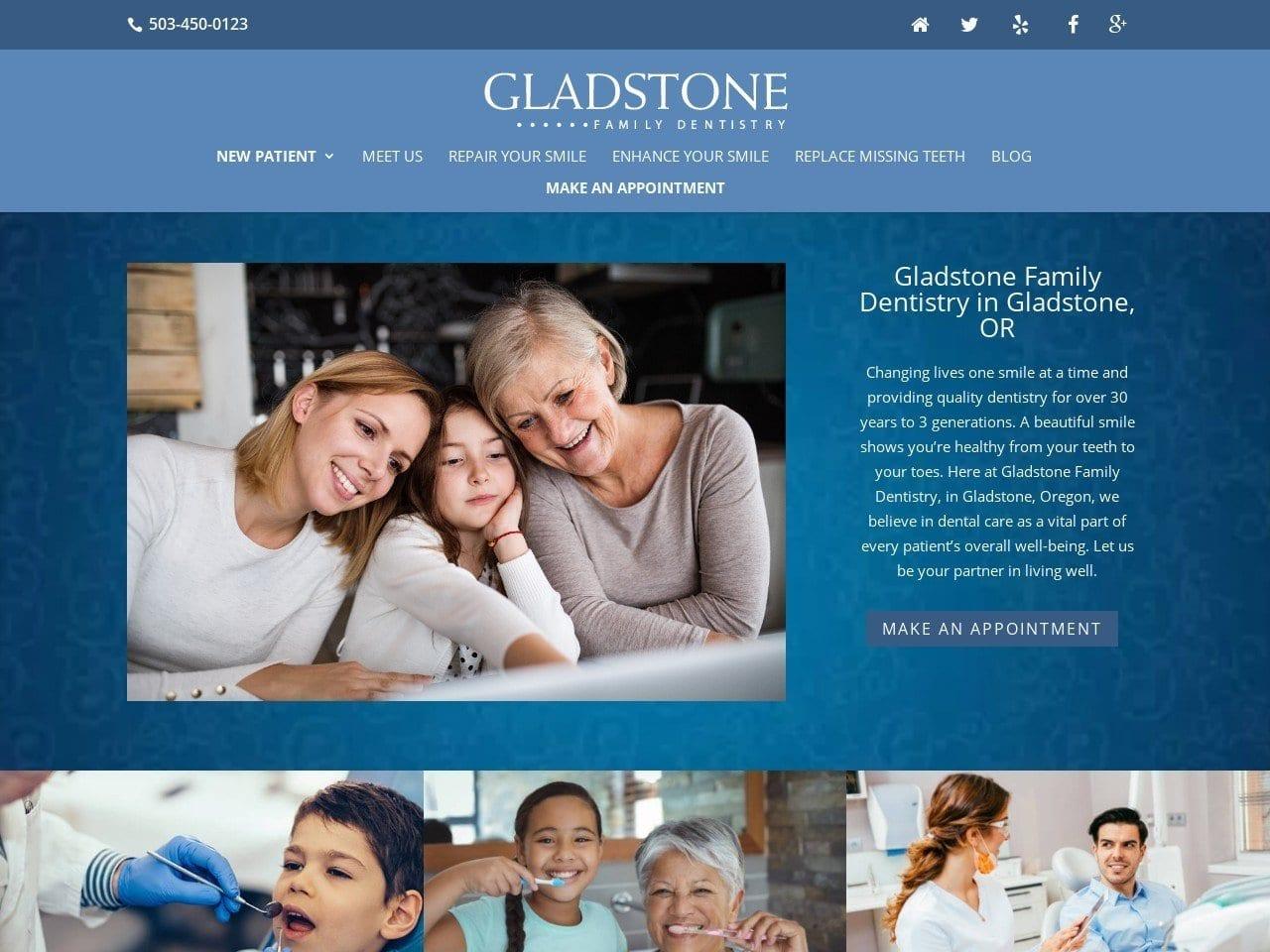Gladstone Family Dentistry Krause Candace L DDS screenshot