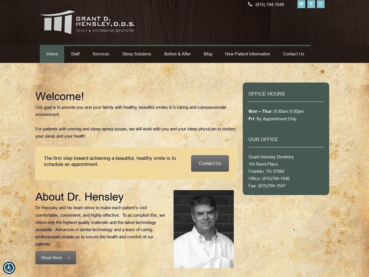 Hensley Grant D DDS screenshot