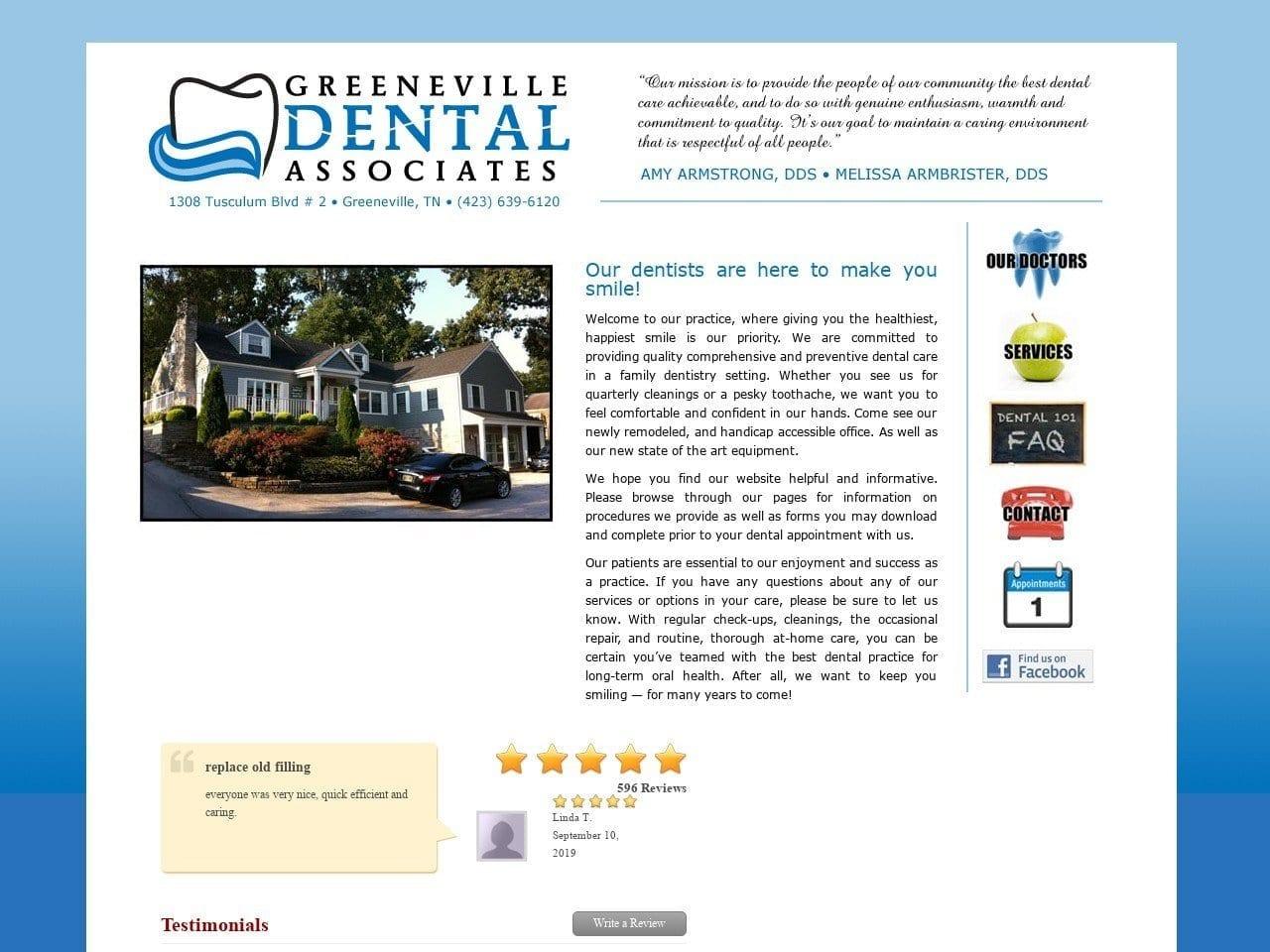 Dr. Amy J. Armstrong DDS screenshot