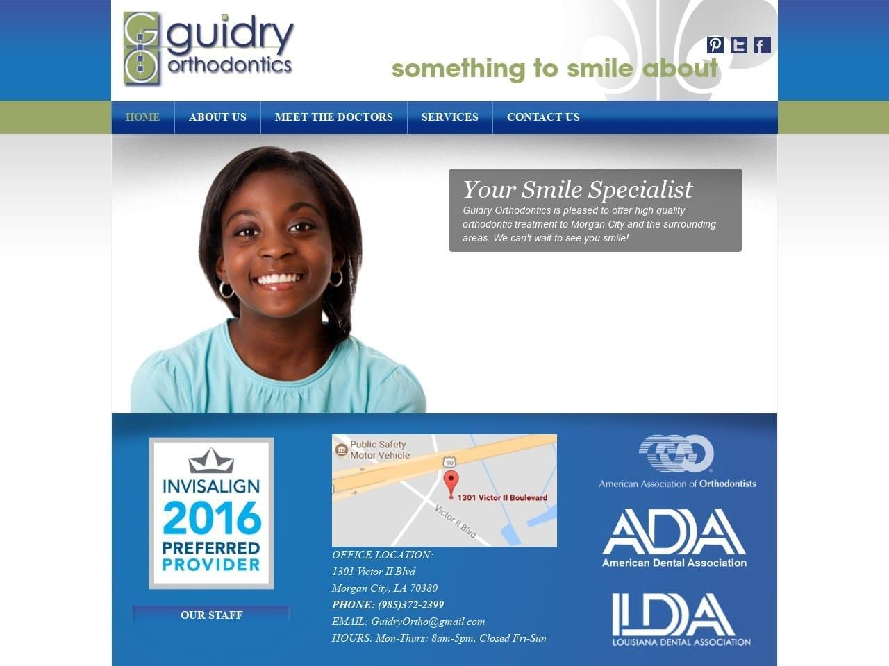 Guidry Orthodontics screenshot