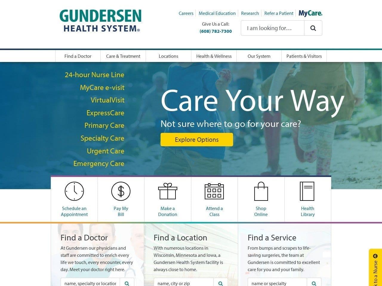 Gundersen Lutheran Medical screenshot