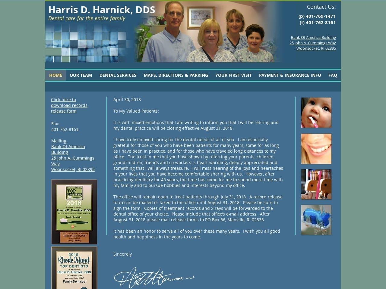 Dr. Harris D. Harnick DDS screenshot