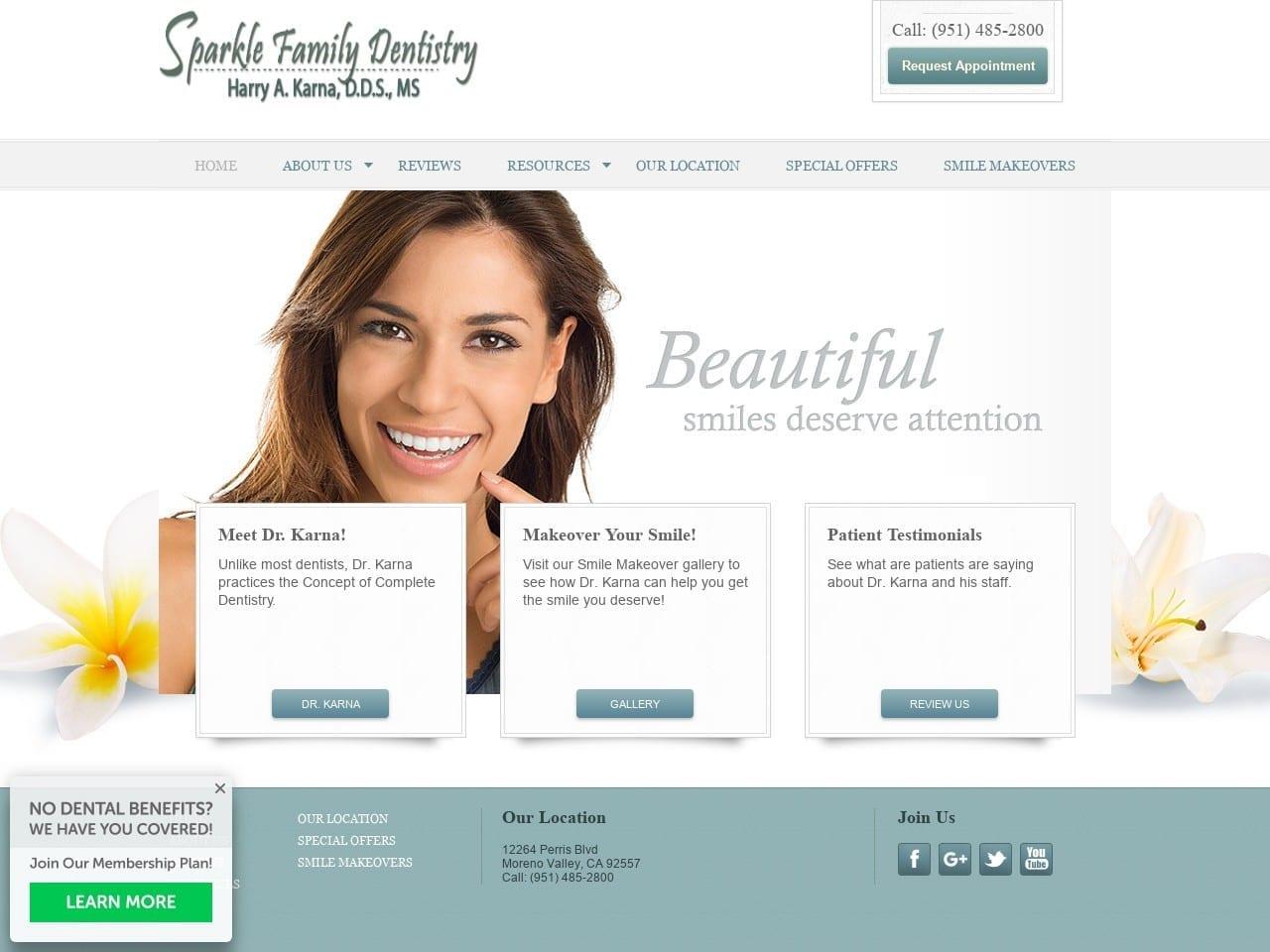 Sparkle Family Dentistry screenshot