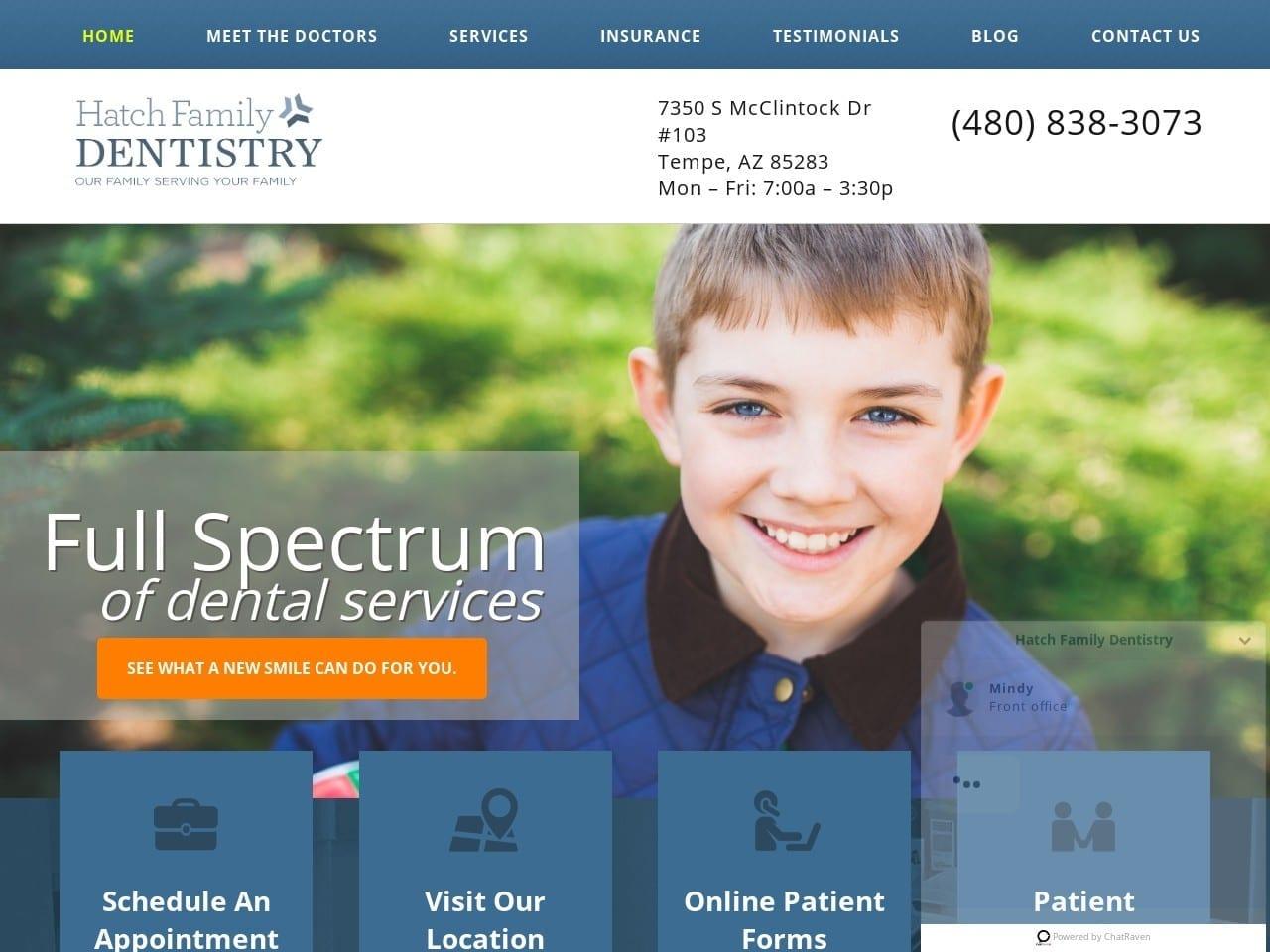 Dr. Hyrum G. Hatch DDS screenshot