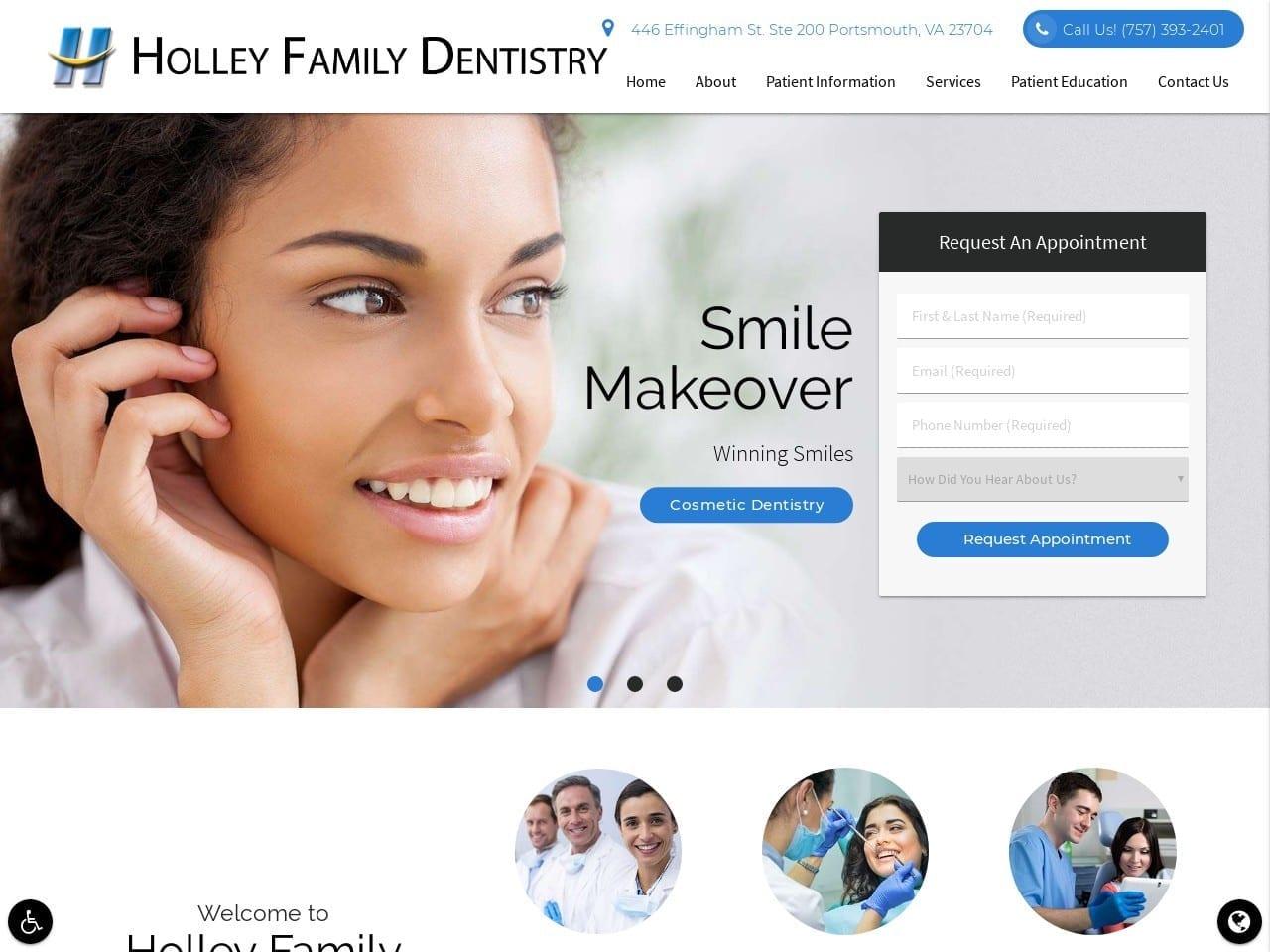 Holley Cosmetic Implant & Family Dentistry screenshot