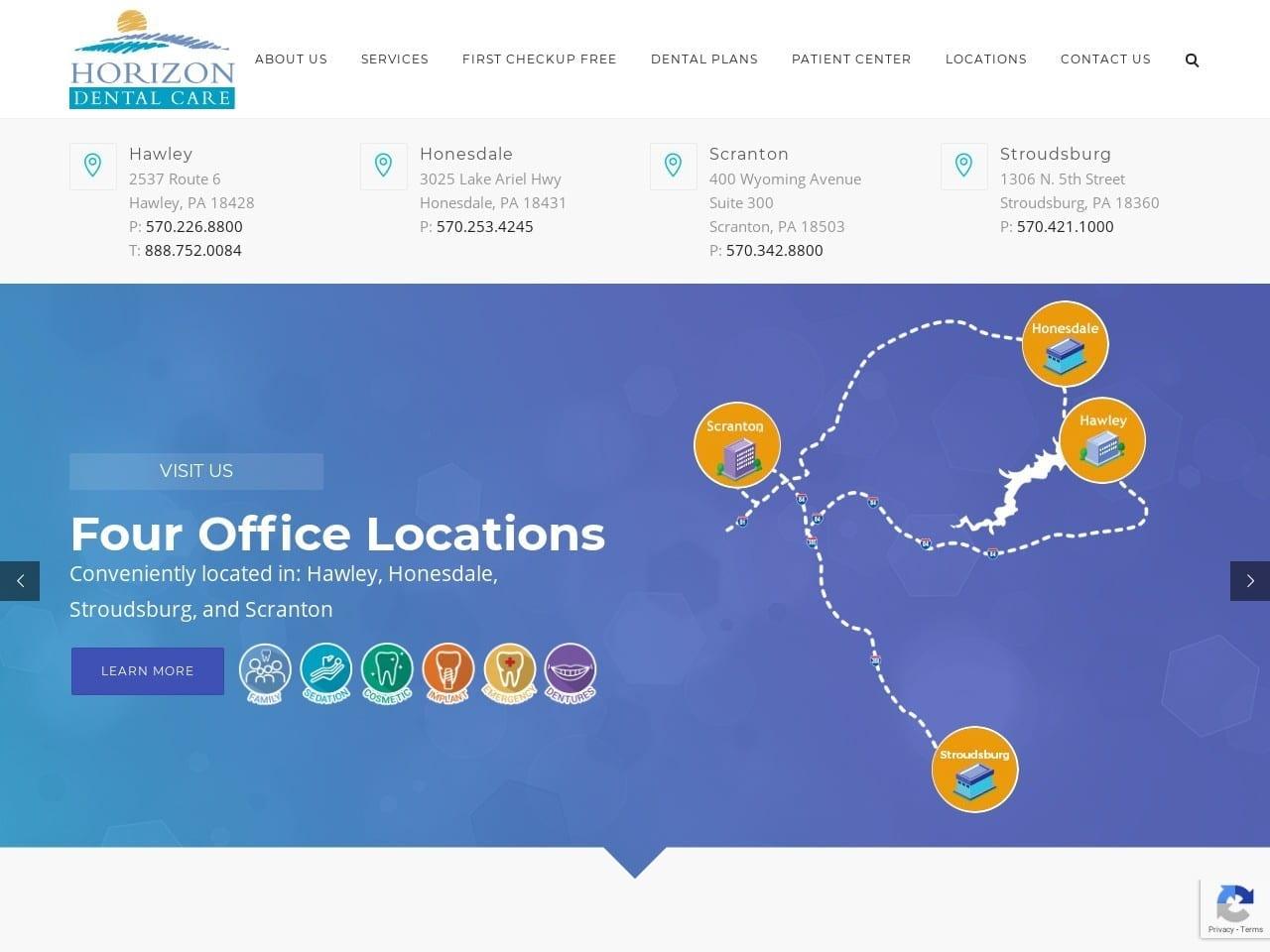 Horizon Dental Cares Evanish III John DDS screenshot