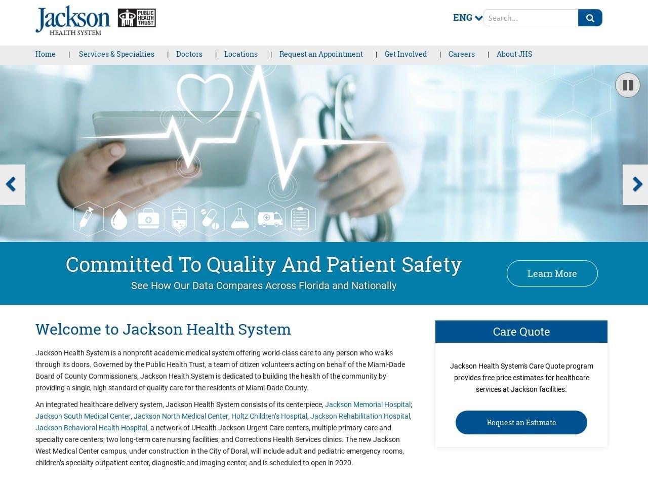 Jackson Memorial Hospital screenshot