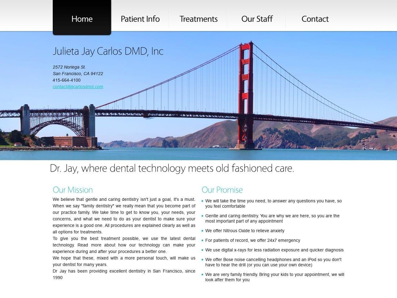 Dr. Julieta Jay Carlos DMD Inc. screenshot
