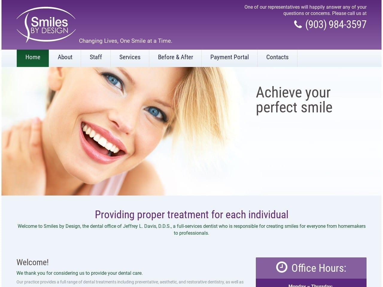Smiles By Design Davis Jeffrey L DDS screenshot