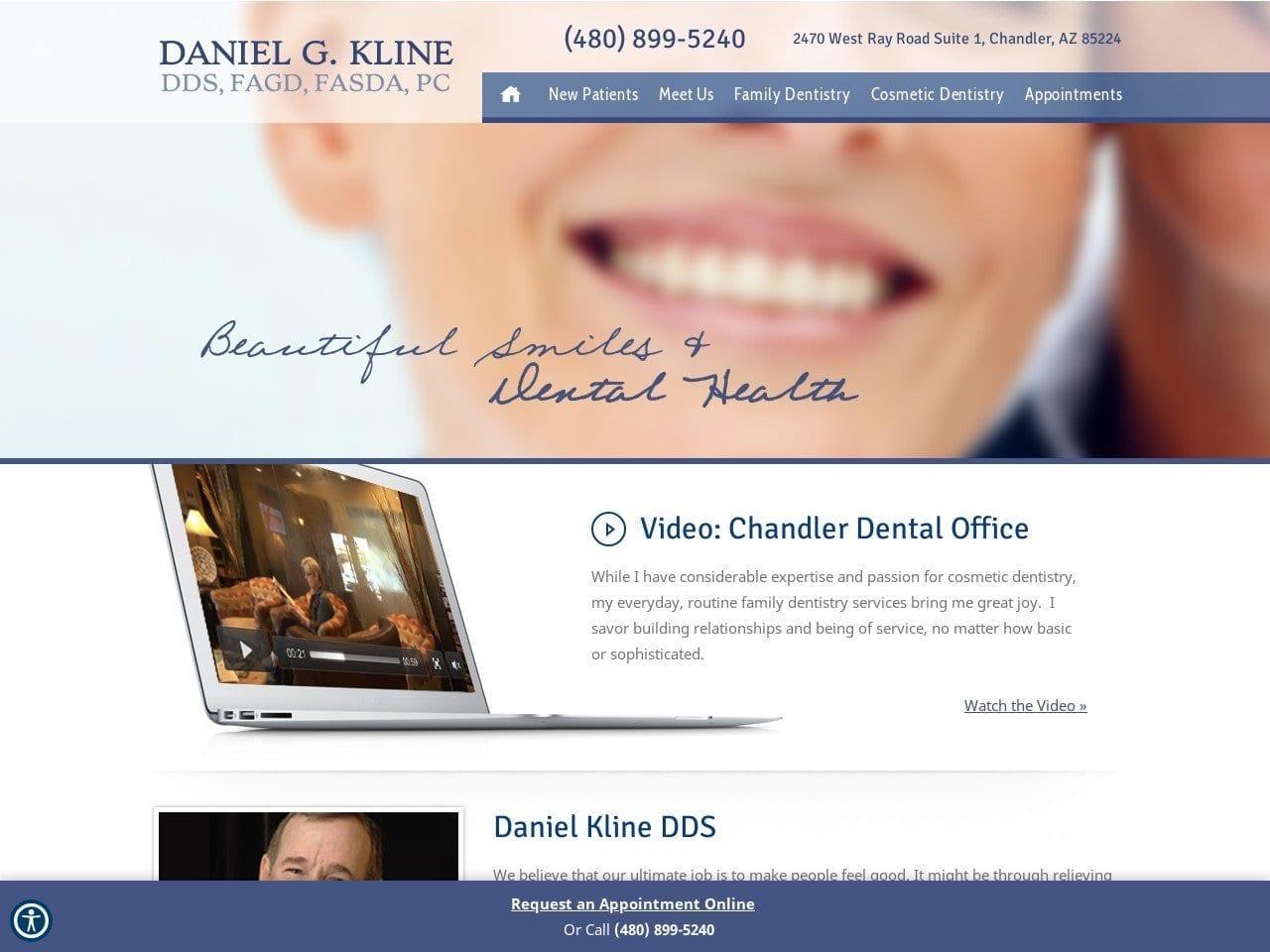 Daniel G. Kline DDS Chandler Dentist screenshot