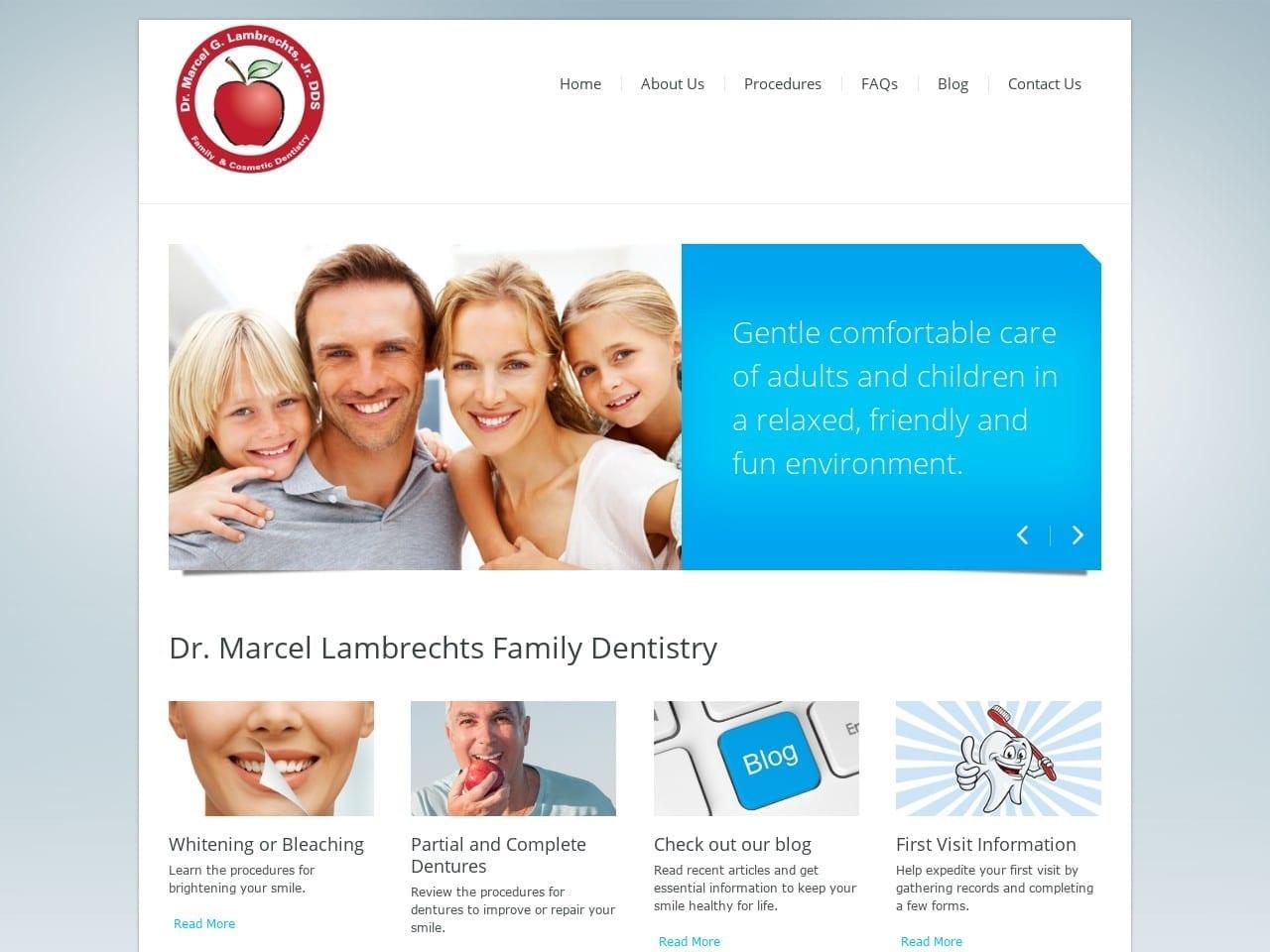 Dr. Marcel G. Lambrechts Jr. DDS PLLC screenshot