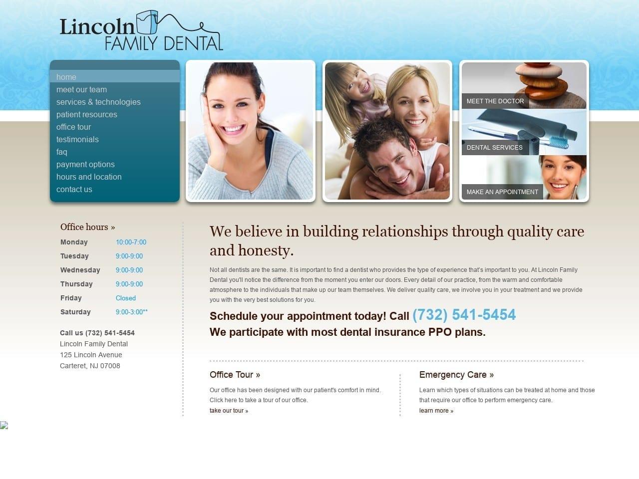 Lincoln Family Dental / Jason Wasserman DMD screenshot