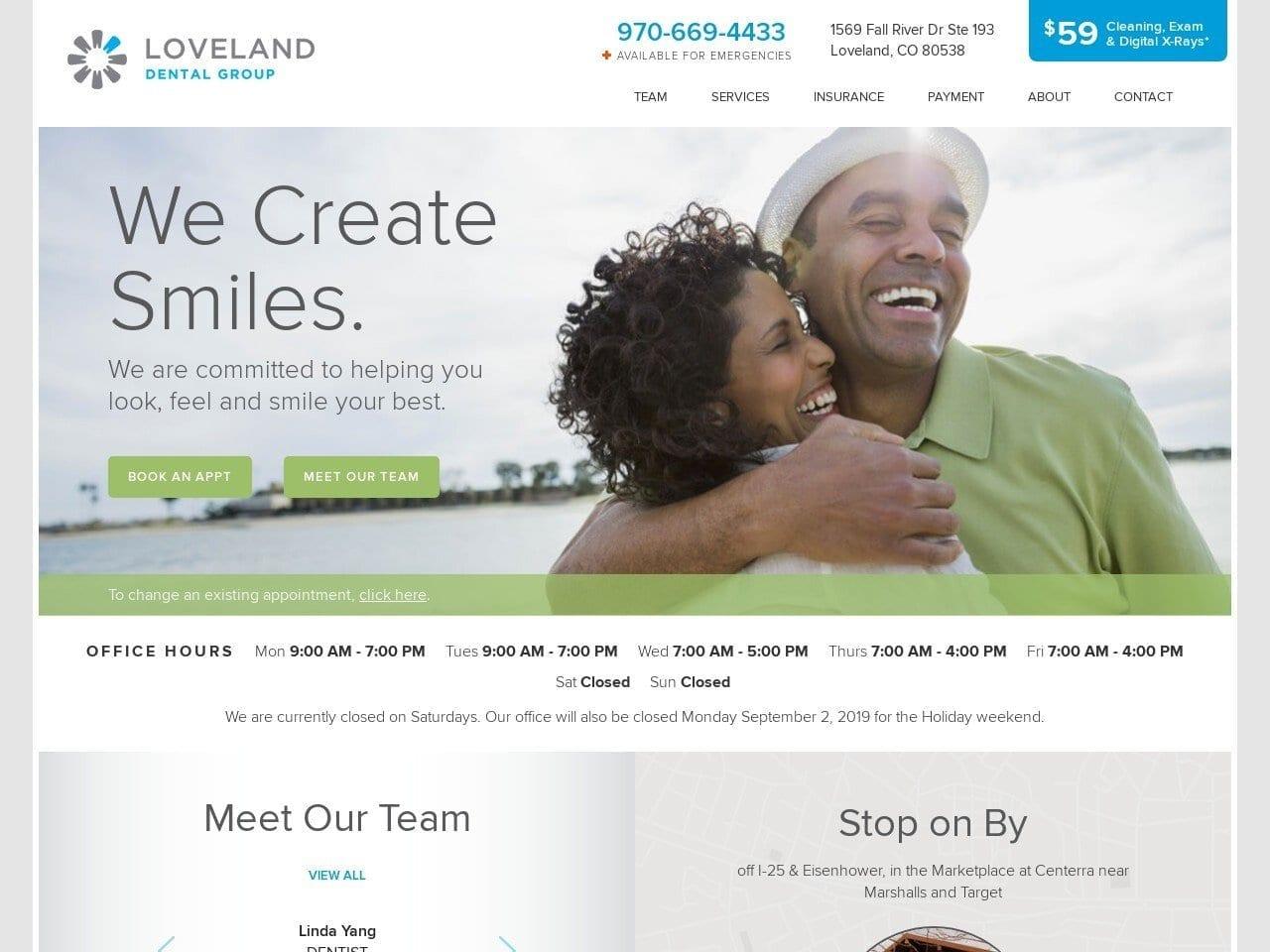 Loveland Dental Group screenshot