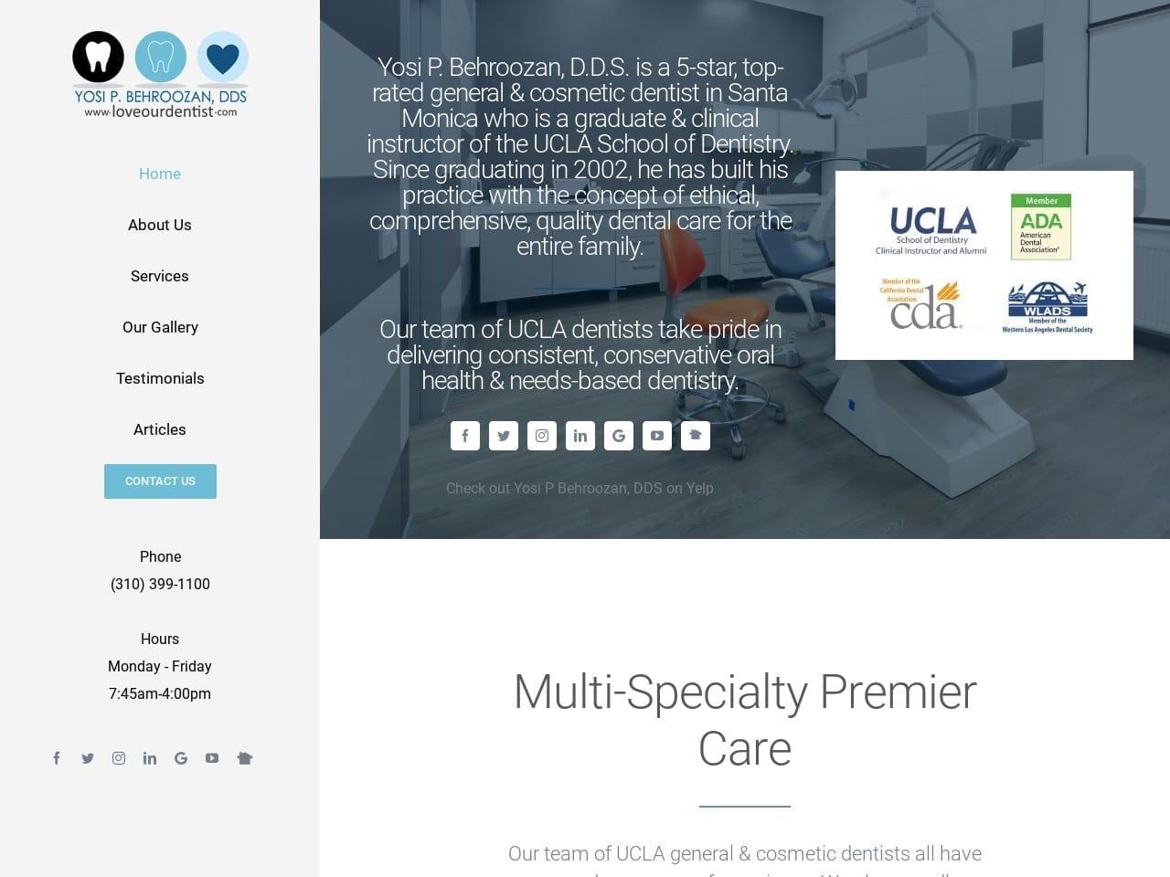 Yosi P. Behroozan Dds | Santa Monica Dentist screenshot