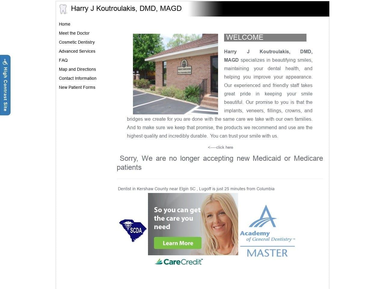 Harry J Koutroulakis Dmd Magd Family Dentist