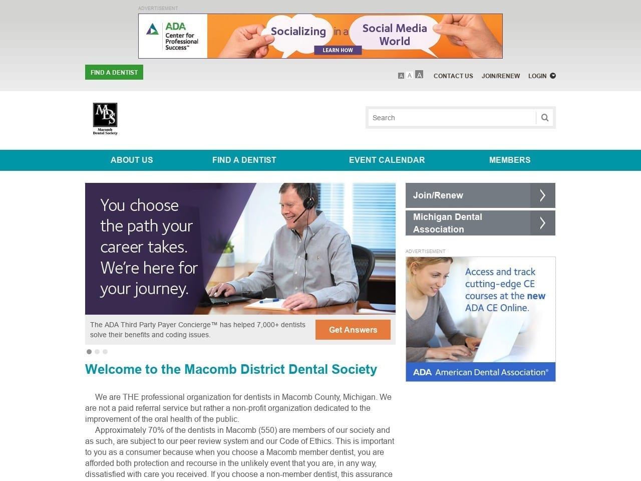 Macomb Dental Society screenshot