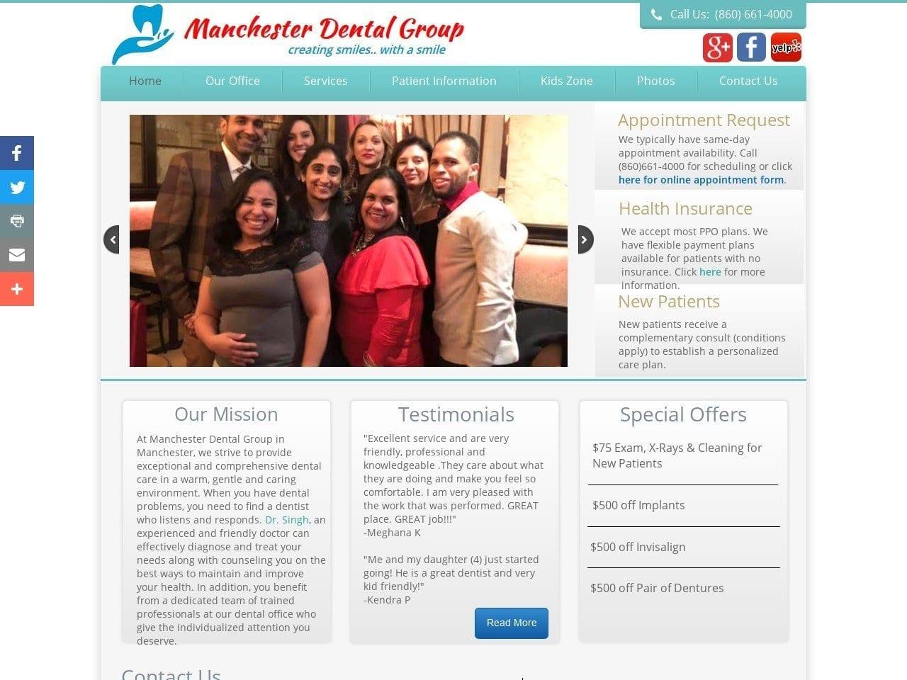 Manchester Dental Group screenshot