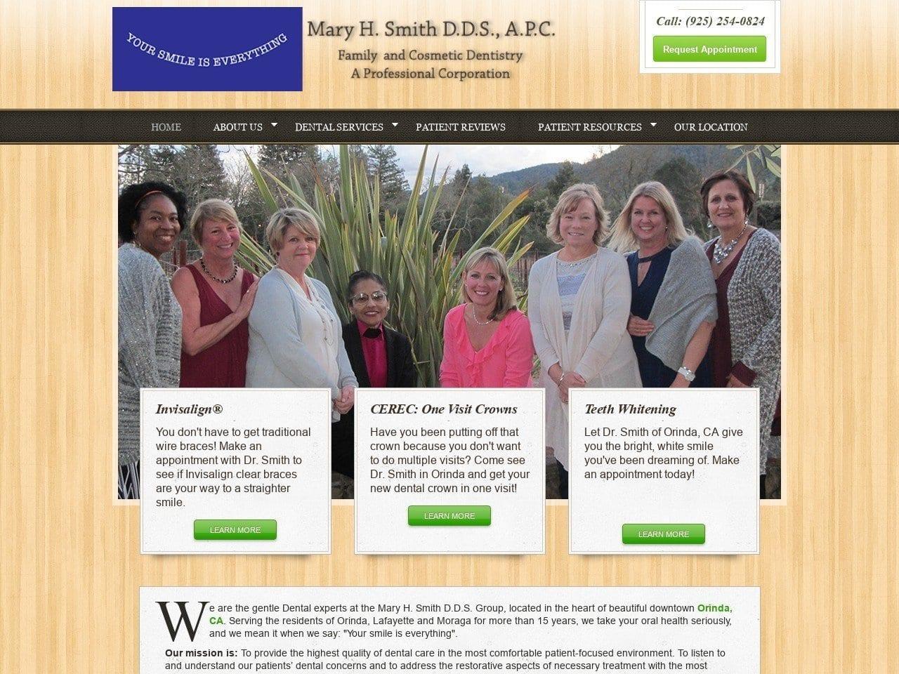 Mary H Smith DDS A Professional Corporation screenshot