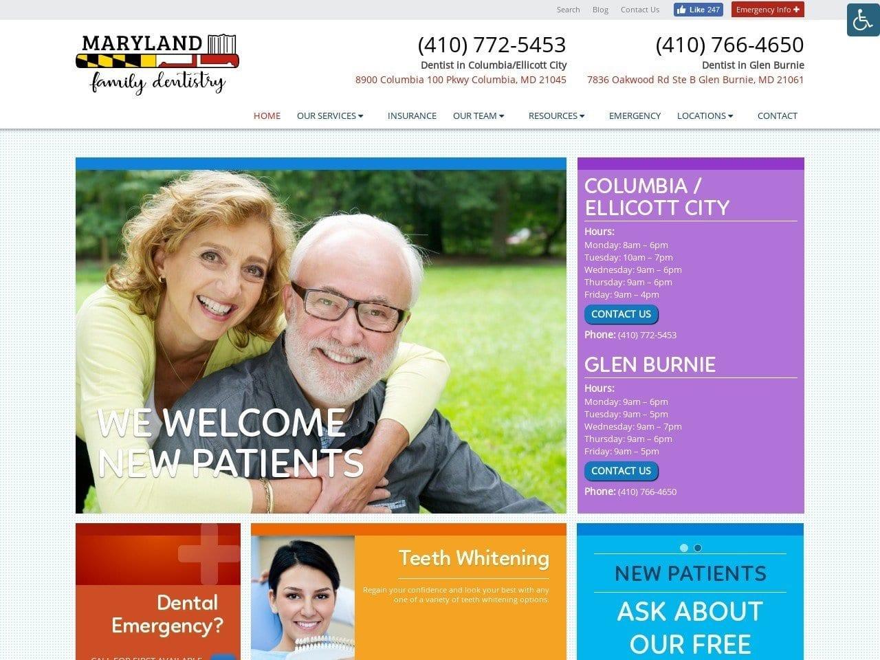 Maryland Family Dentist screenshot
