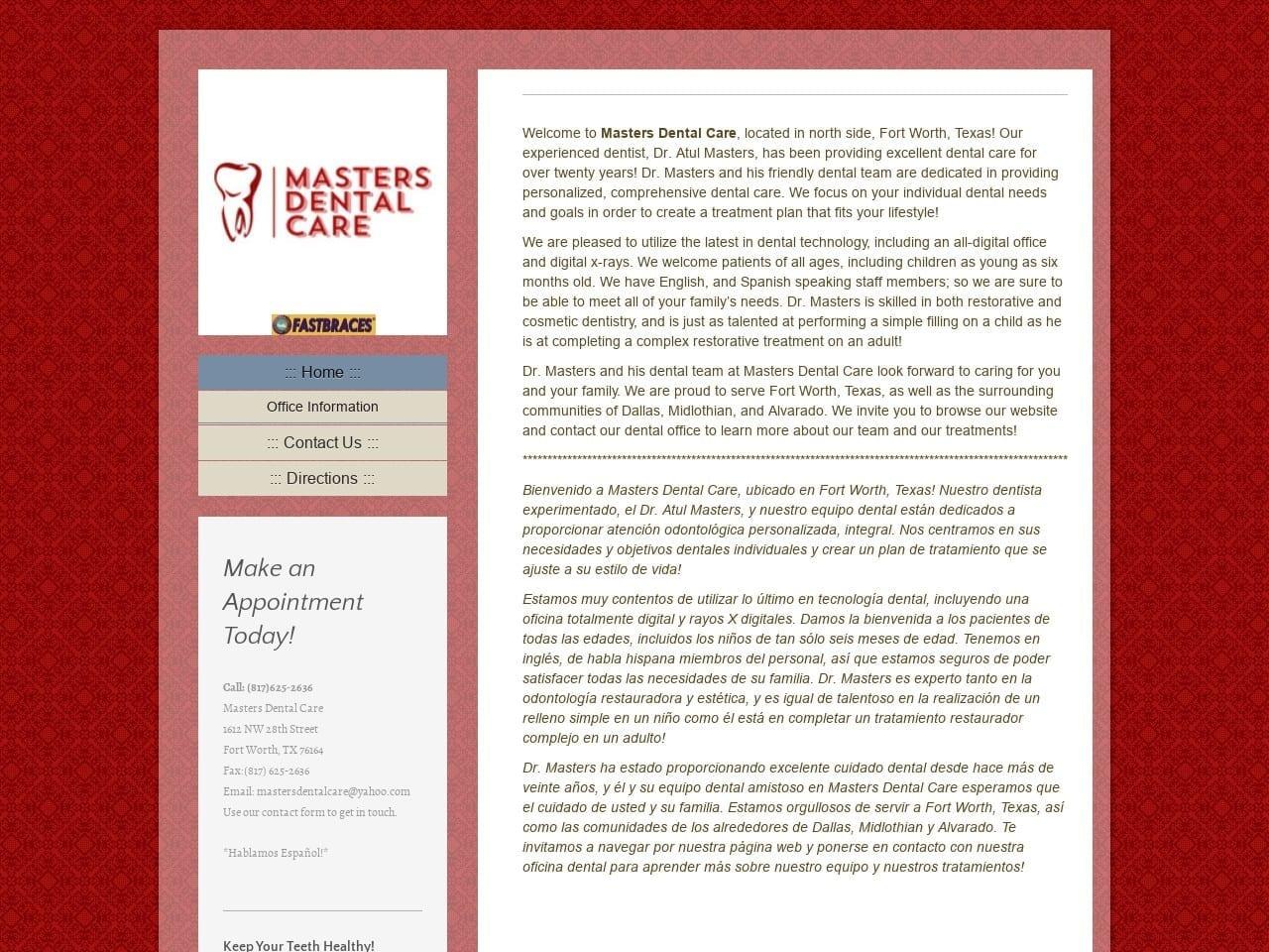 Masters Dental Care Masters Atul DDS screenshot