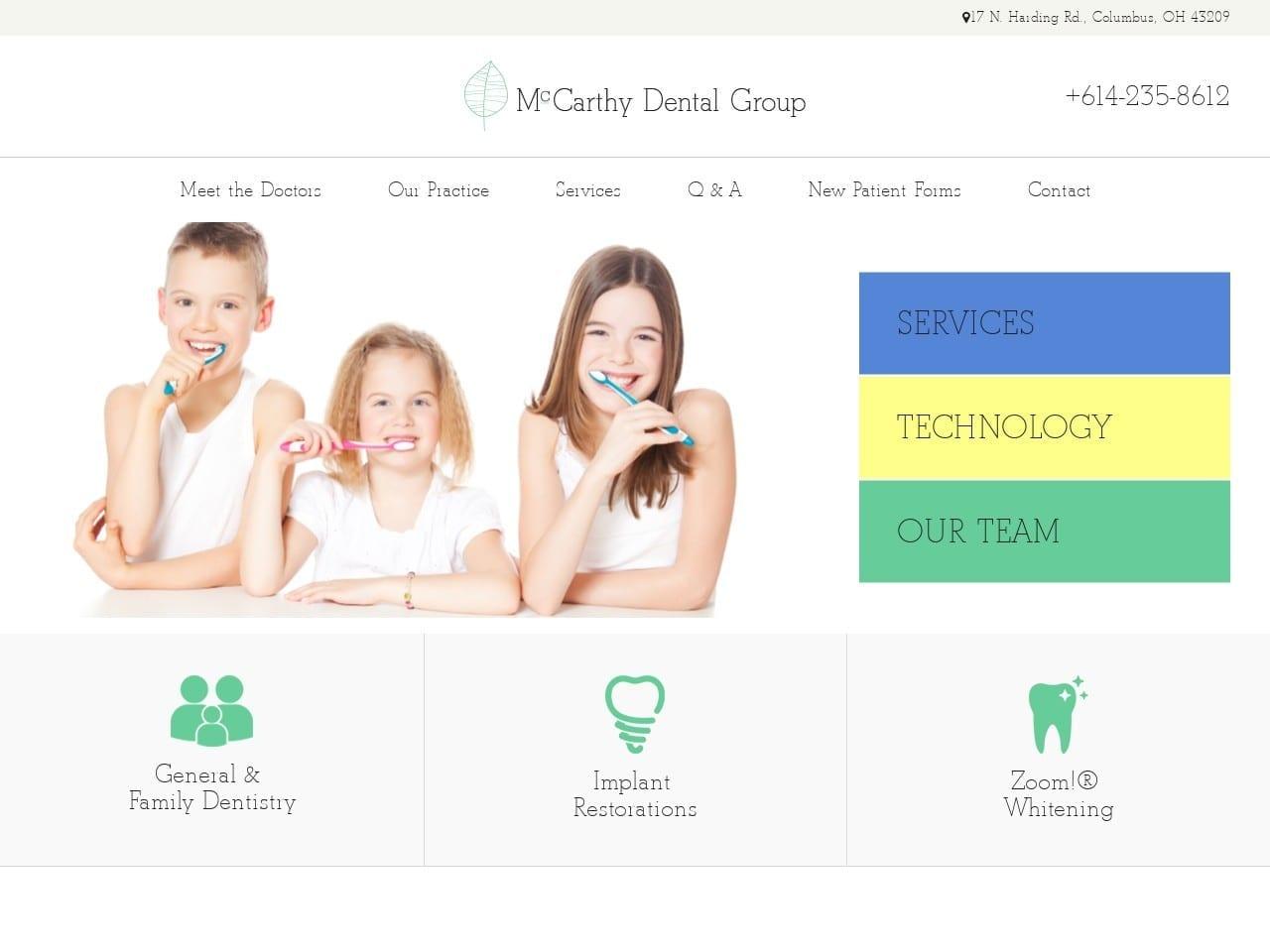 McCarthy Dental Group screenshot