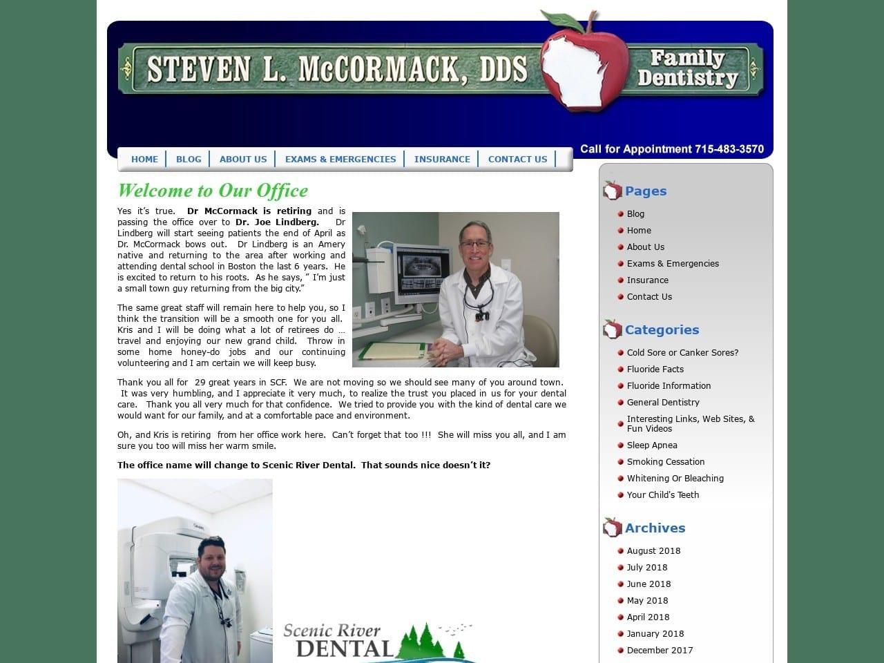 Mc Cormack Steven L DDS screenshot